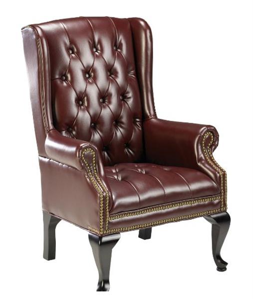 Lorell 777 QA Queen Anne Wing-Back Reception Chair
